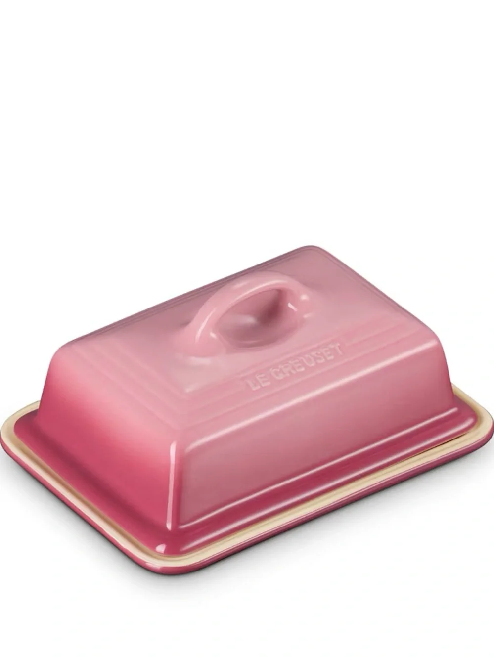 NEW Le Creuset Pink Rose Quartz Gradient Stoneware European Butter Keeper